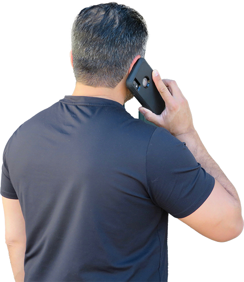 man on phone